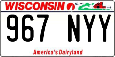 WI license plate 967NYY