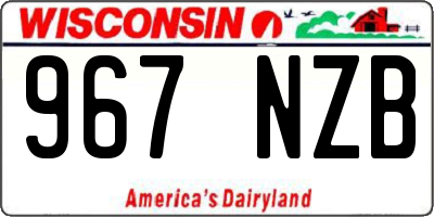 WI license plate 967NZB