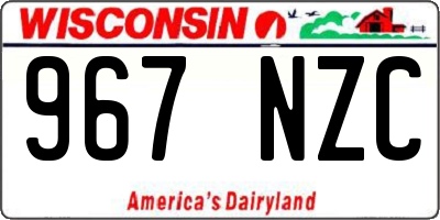 WI license plate 967NZC