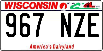 WI license plate 967NZE