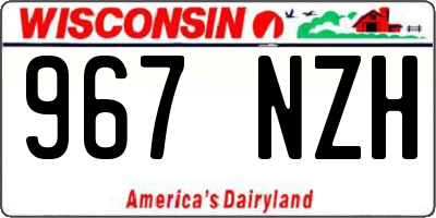WI license plate 967NZH