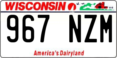 WI license plate 967NZM
