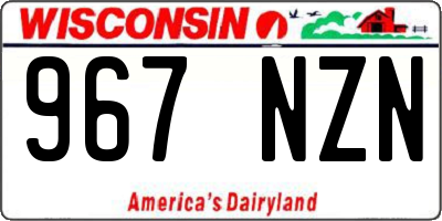 WI license plate 967NZN