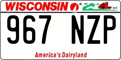 WI license plate 967NZP