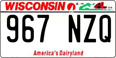 WI license plate 967NZQ