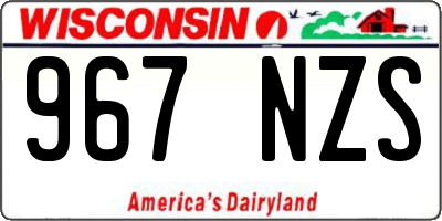 WI license plate 967NZS