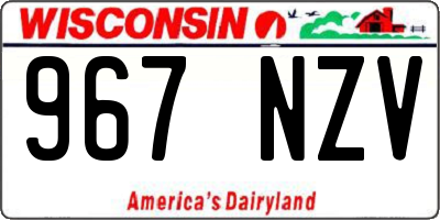 WI license plate 967NZV