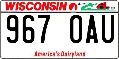 WI license plate 967OAU