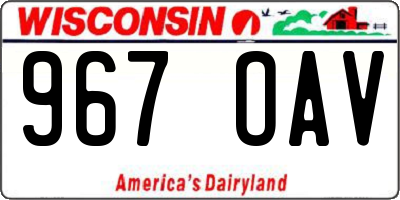 WI license plate 967OAV
