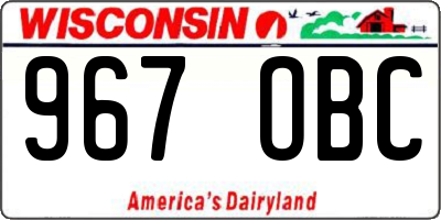 WI license plate 967OBC