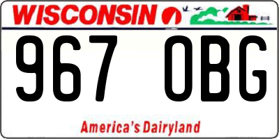 WI license plate 967OBG