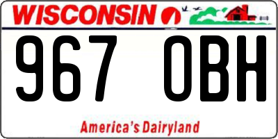 WI license plate 967OBH
