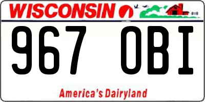 WI license plate 967OBI