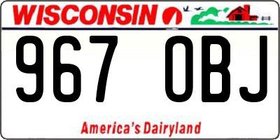 WI license plate 967OBJ