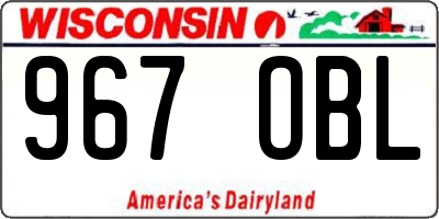 WI license plate 967OBL