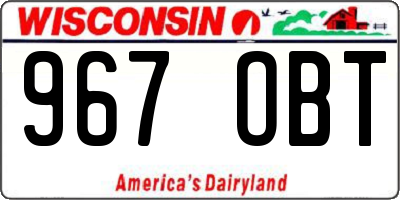 WI license plate 967OBT
