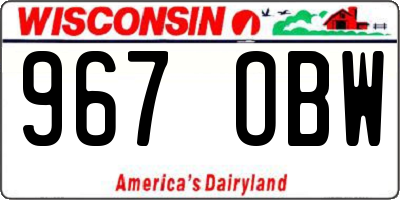 WI license plate 967OBW