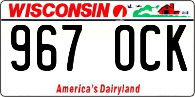 WI license plate 967OCK