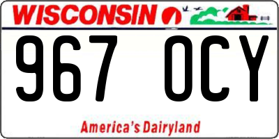 WI license plate 967OCY