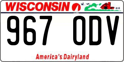 WI license plate 967ODV