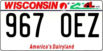 WI license plate 967OEZ