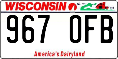 WI license plate 967OFB