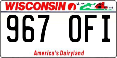 WI license plate 967OFI