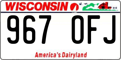 WI license plate 967OFJ