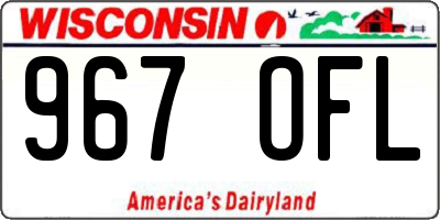 WI license plate 967OFL