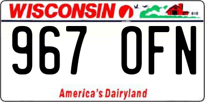 WI license plate 967OFN