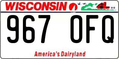 WI license plate 967OFQ