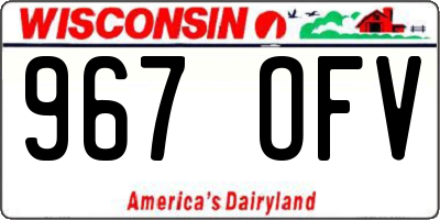 WI license plate 967OFV