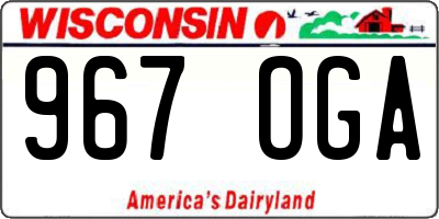WI license plate 967OGA