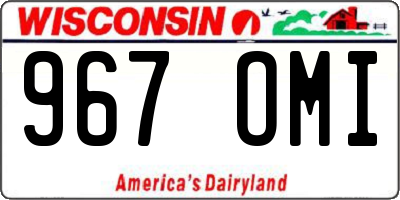 WI license plate 967OMI