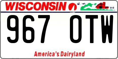 WI license plate 967OTW