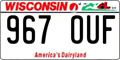 WI license plate 967OUF