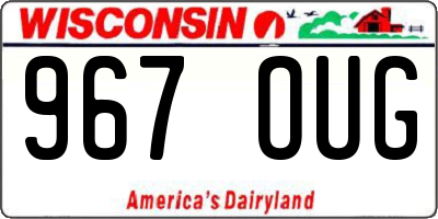 WI license plate 967OUG