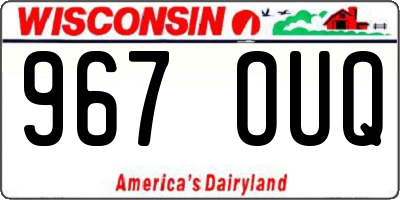 WI license plate 967OUQ