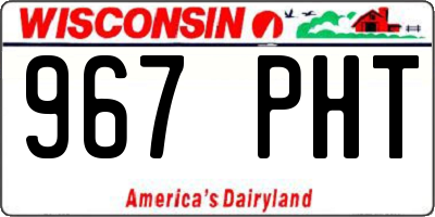 WI license plate 967PHT