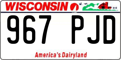 WI license plate 967PJD