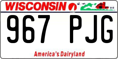 WI license plate 967PJG