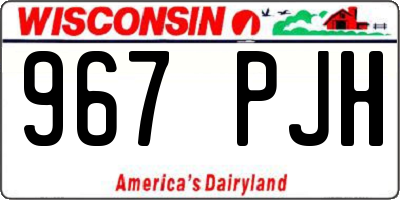 WI license plate 967PJH