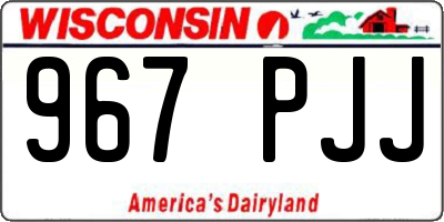 WI license plate 967PJJ