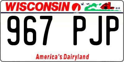 WI license plate 967PJP