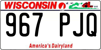 WI license plate 967PJQ