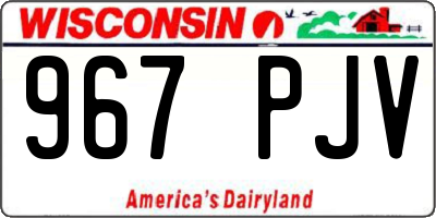 WI license plate 967PJV