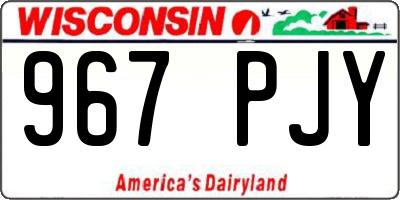 WI license plate 967PJY