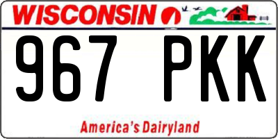 WI license plate 967PKK
