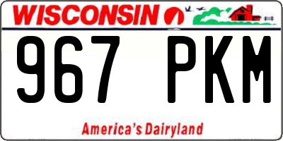 WI license plate 967PKM