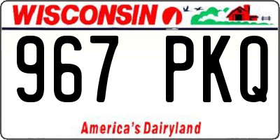 WI license plate 967PKQ
